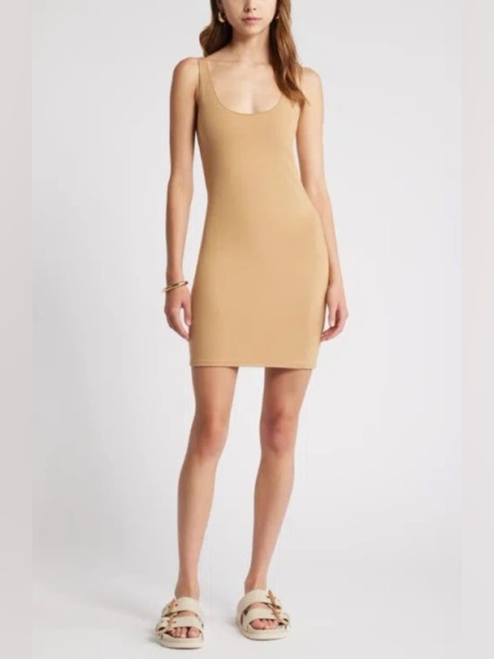 Open Edit Raw Edge Tank Minidress
